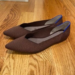 Rothys truffle python points, size 8.5 brand new